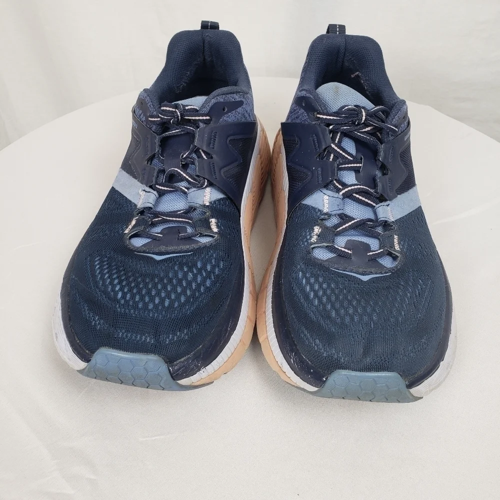 Hoka One One Gaviota 2 Navy and Pink Running Shoes Sz 8.5